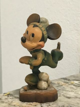 Anri Walt Disney Mickey Mouse Ice 4 " Limited Edition Wood Carved Figurine 303