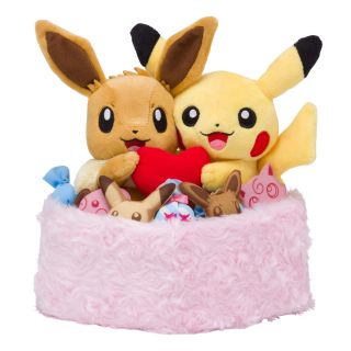 Pikachu & Eevee Eievui Plush Doll Winter 2018 Season Pokemon Center Japan