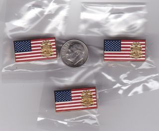Fbi Badge American Flag Lapel Hat Pin 6 - Pack