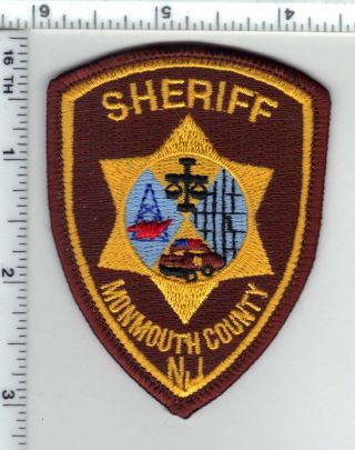 Monmouth County Sheriff (jersey) Cap/hat Patch From The 1980 