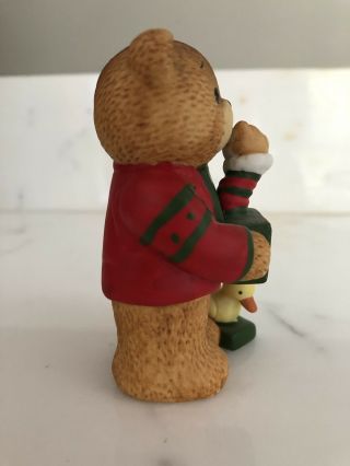 Vintage 1980s Christmas Lucy Bear Doll with Gifts Enesco 2