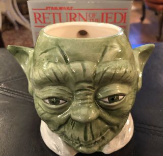 Vintage Star Wars Sigma Coffee Mug Cup 1983 Yoda Ceramic 3d Sculpture Figure