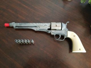 Vintage Hubley.  44 Cal Revolver Toy Cap Gun With 6 Bullets Model 1860