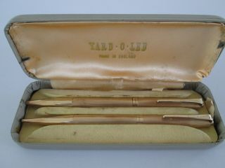 Yard - O - Led Rolled Gold Pen & Pencil Set In Case