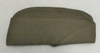 Ww2 Vintage 1945 Dated Us Army Enlisted Overseas Cap Olive Drab Garrison Hat