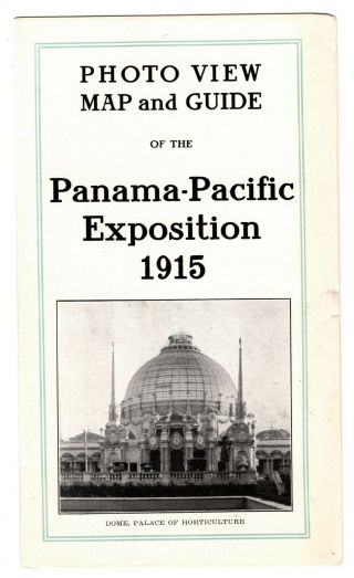 Photo View Map And Guide,  Panama - Pacific Expo (ppie),  San Francisco,  Ca,  1915