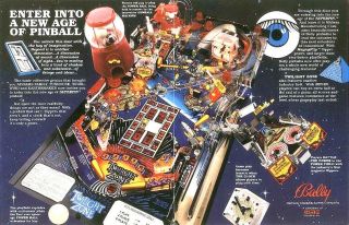 Twilight Zone Pinball Machine FLYER 1993 NOS Bally Artwork Rod Serling 2