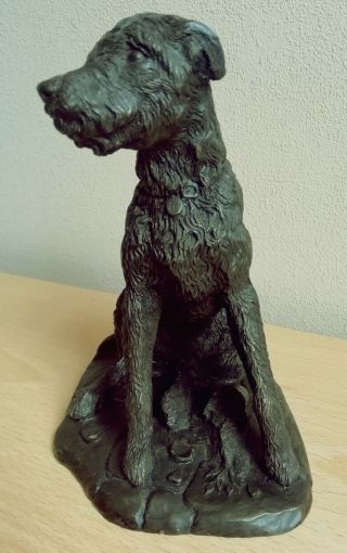 Heredities Cold Cast Bronze Figurine,  Irish Wolfhound Sitting,  J.  Spouse