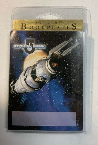 Babylon 5 O’neil Class Spacestation Bookplate 15 Self Stick Sci - Fi Collectible