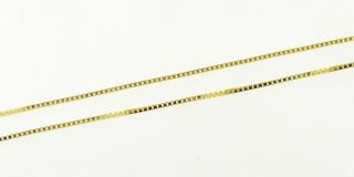 14k 0.  6mm Box Chain Cube Square Link Necklace 18 " Yellow Gold 99