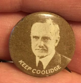 1924 Calvin Coolidge For President Republican 13/16 " Lithographed Button Pin