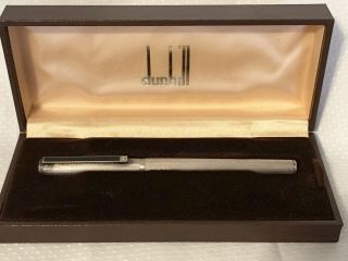 Vintage Dunhill Silver Fountain Pen 14k Nib