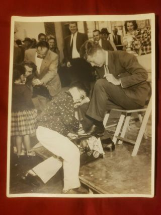 Vintage Photo Of John F.  Kennedy On Campaingn Trail Shoes Done 8×10 As Pictured