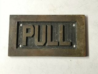 Vintage Non Gamewell Fire Alarm Police Call Box Brass Pull Plate Sign