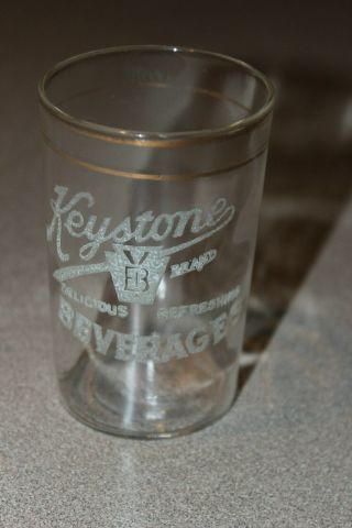 Vintage Advertising Glass Keystone Beverages Delicious Refreshing