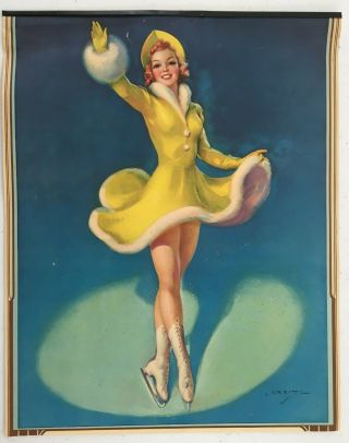Jules Erbit Pinup,  Whirl Of Charm,  Ice Skating Beauty,  1940 