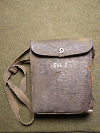 Ww2 Era Military Army Radio Field Phone Ee - 8 - A Canvas Case Us Signal Corps Wwii