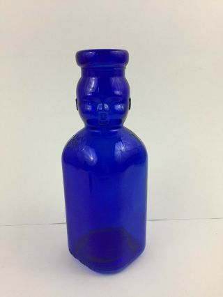 Brookfield Blue Cobalt Baby Top Double Face One Quart Liquid 9 1/2 " Bottle