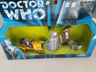 Corgi Ty96201 Dr Who 40th Anniversary Set Incl.  Bessie,  Dr Who,  Dalek & K9.
