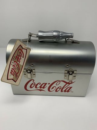 Silver Coca Cola (coke) Metal/tin Lunch Box.