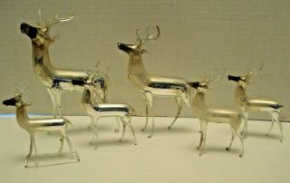 Vintg Bimini German Blown Mercury Glass Deer Reindeer Christmas Ornament Germany