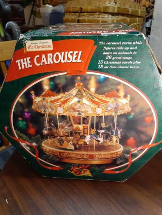 Mr Christmas Holiday Around The Carousel Animated Musical 30 Songs 1997 Model