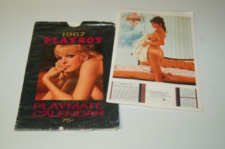 Vintage 1967 Playboy Calendar - Complete 12 Months With Jacket