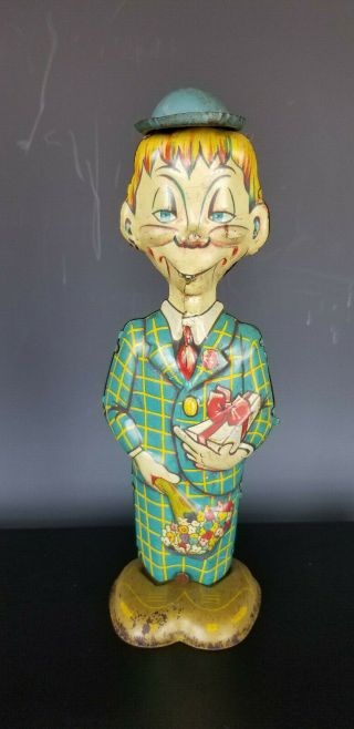 Vintage 1939 Marx Mortimer Snerd Charlie Mccarthy Tin Lithograph Wind - Up Toy