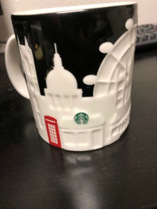 Starbucks Coffee London England Big Ben Skyline Relief Mug Collector Series Nwob
