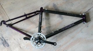Trek 8700 Carbon Fiber 19.  5 " Mountain Bike Frame W/ Shimano Lx Crank Vintage