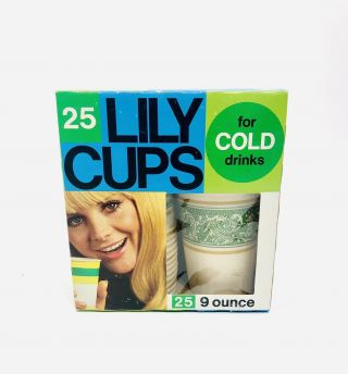 Nib Vintage Lily Paper Party Cups Movie Prop 1960 