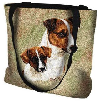 Jack Russell & Puppy Dog Tote Bag 1129 - B (robert May) Pure Country
