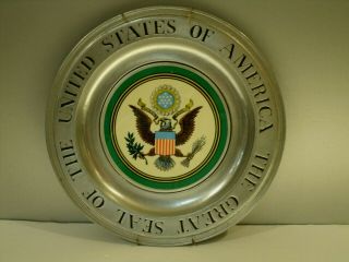 Wilton Rwp 11 " Pewter Plate Great Seal Of The United States Of America