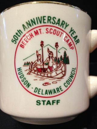 Vintage Boy Scout Mug Beech Mt Scout Camp Hudson Delaware Staff