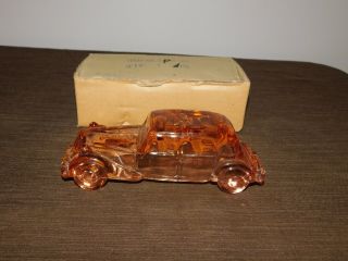 Vintage Old Auto 7 1/2 " Long Glass Car Candy Container Nos