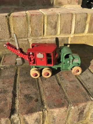 Vintage Cast Iron Hubley Arcade General Steam Shovel Back Hoe Tractor Toy Truck