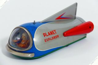 Masudaya Horikawa Yonezawa Planet Explorer Rocket Tin Japan Vintage Space Toy