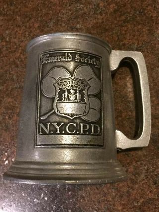 Vintage City Of York Police Emerald Society Mug - Wilton Armetale Pewter Stein