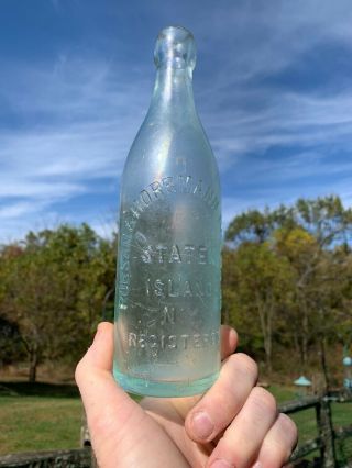 Vintage Rubsam & Horrmann Brewing Co Staten Island Ny Blob Top Glass Bottle