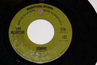 Van Morrison - " Domino/into The Mystic " 1971 Warner 7138 45 Rpm