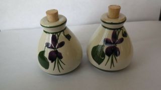 Torquay " Bermuda Violets " (2) Ceramic With Corks
