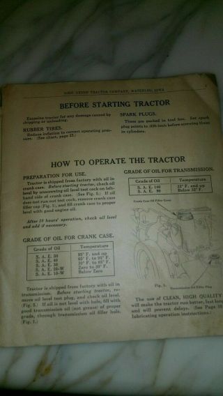 Vintage John Deere Model H General Purpose Tractor instructions & Parts List 3