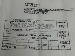 Star Wars R2D2 Blueprint 1976 3
