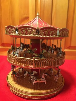 Mr.  Christmas Double Decker Musical Moving Carousel
