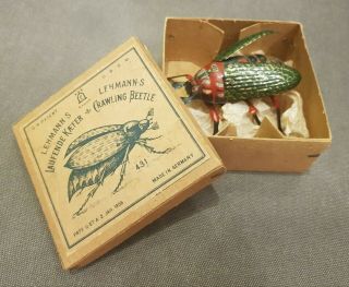 Lehmann No.  431 Wind - Up Crawling Beetle W/original Box -,  1906