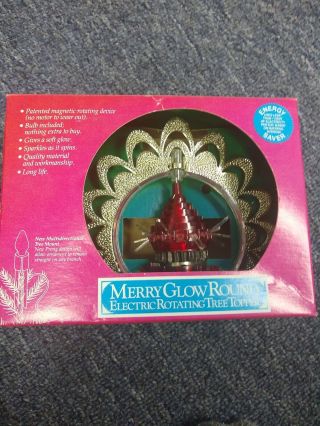 Merry Glow Round Electric Rotating Tree Topper