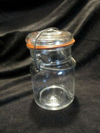 Vintage Anchor Hocking Clear Glass Canning Jar