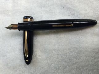 Sheaffer Black Oversized Lifetime Balance Fountain Pen.  Black.  14k.