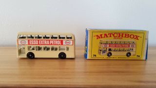 Vintage Matchbox Series - Lesney No 74 - Dailmer Bus Esso Extra Petrol