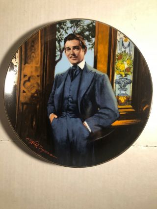 W.  S George Gone With The Wind Rhett Butler Plate " Frankly My Dear " 1989